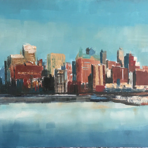 Into The Blue by Zacaffeine, Oil on Wood Panel