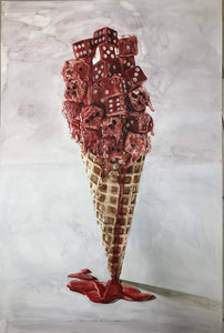 This is Not an Ice Cream by Yourden Ricardo, Watercolor on Paper