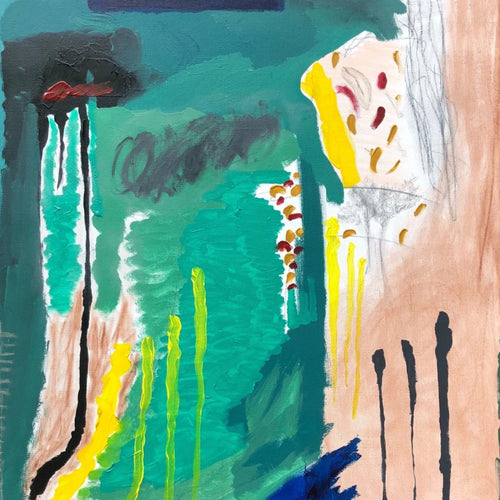 Pause by Leslie Mendez, Mixed Media on Canvas