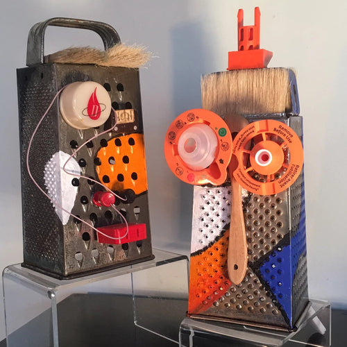 The Twitters by Daniele Pollitz, Mixed Materials with Paint