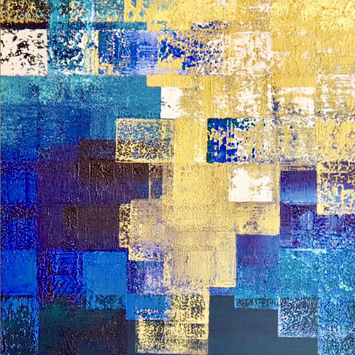 Komorebi- The beauty of Filtered, Indirect Light by Mami Ishibashi, Mixed Media on Canvas