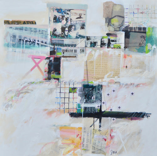 Intersections/Interventions No 17 by John Alan Stock, Mixed Media on Canvas