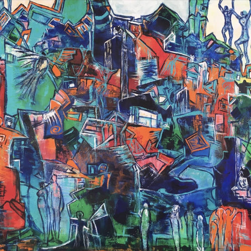 Top of a Strange World by Jette Bruun, Acrylic on Canvas