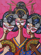 Geisha Masquerade by Jacqui Miller, Acrylic on Canvas