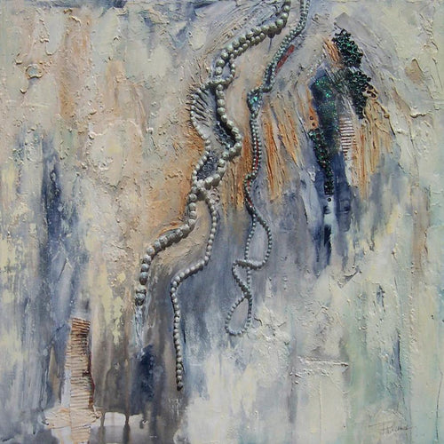 Mother of Pearl  by Janice Pluma, Mixed Media on Canvas