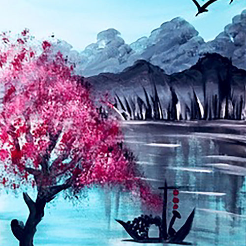 Spring River Night by Ji Na, Acrylic on Canvas