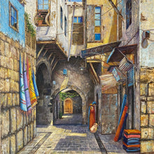 "Old Damascus" by  Kamal Habib Hasan, Oli on Canvas