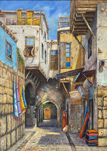 "Old Damascus" by  Kamal Habib Hasan, Oli on Canvas