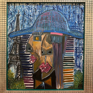 La Mexicana en Paris by German Ortega and Theresa Wachter, Oil on Canvas
