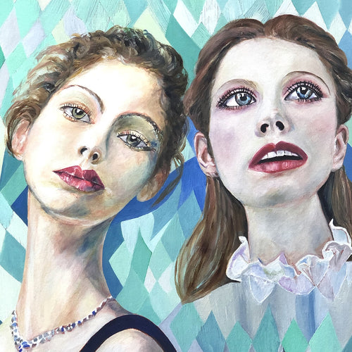 Les Harlequins by Bettina Newbery, Oil on Canvas
