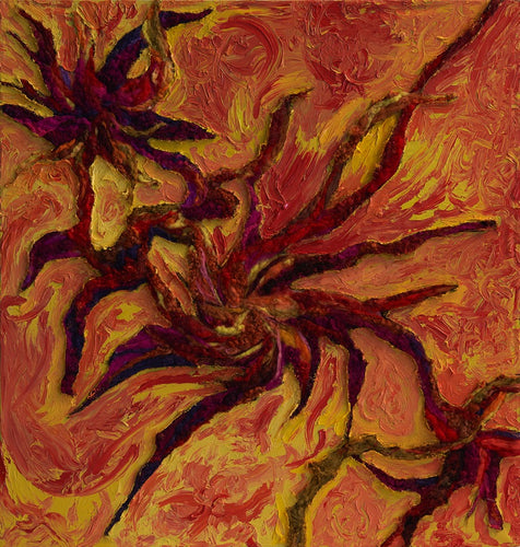 The Untamed Within by Gabby Madden, Oil Paint and Wool on Stretched Cotton