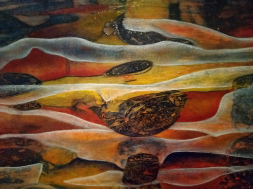 Martian Pools by Sinéad Vaughan-Tompson, Acrylic on Paper