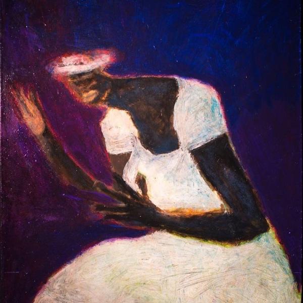Meditation of Miss Cook by Jerome Wright, Mixed Media on Canvas