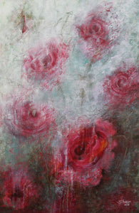 A Nod to Spring by Sharon Grimes, Mixed Media on Paper Mounted to Board