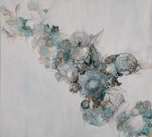 Nature's Lace by Mishel Schwartz, Alcohol Ink on Yupo Paper