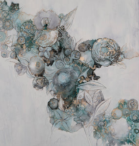 Nature's Lace by Mishel Schwartz, Alcohol Ink on Yupo Paper