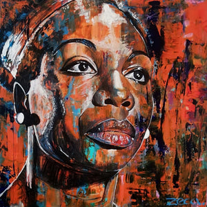 Nina Simone by Zeca Vilela, Acrylic on Canvas