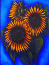 "Sunflower Glory" by Donna M. Priddy, Oil on Canvas