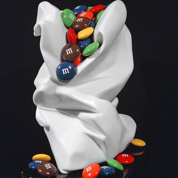 M&M Bag I Marble Stone Sculpture by Robin Antar