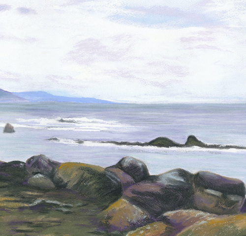 “Twilight Connemara” By Caroline Walker, Pastel & Watercolour on Paper