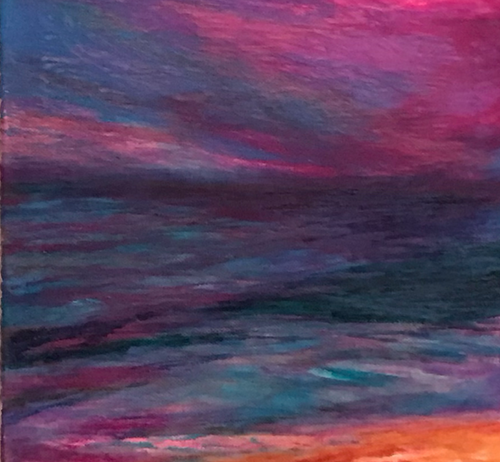 “Beachy” By R3, Ink on Canvas