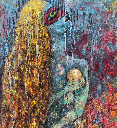 “MASKED QUEEN 11” By Jason Lincoln Jeffers, Acrylic on Canvas