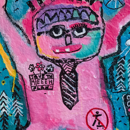 “Lost In The Woods” By Lilly Arts, Mixed Media on Canvas