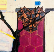 "Solace at Galileo", By Rebecca E. Volkmann, Mixed Media on Canvas