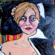 "High Risk" By Rebecca E. Volkmann, Acrylic on Masonite Board