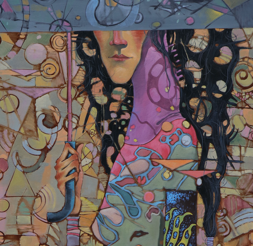 “Sunny Rain” By Tsengun Enkhbold, Oil on Canvas