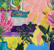 "Through the Window" By Alexandra Hudson, Acrylic on Canvas