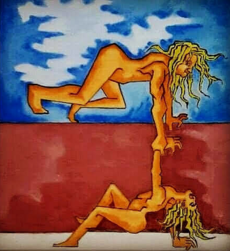 “The Resurrection” By Elka Erez, Mixed media on Canvas