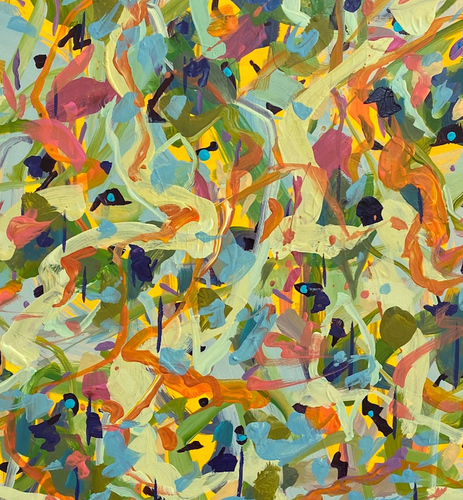 “A Walk in Central Park”  By Robin Sawyer, Oil on Panel