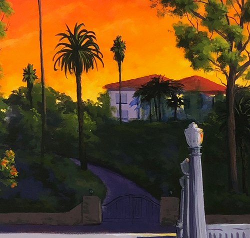 “Victoria at Dusk”  By Joe A. Oakes, Acrylic on Panel
