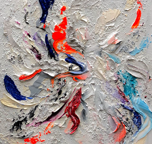 “My Simple Religion” By Masa Hayami, Mixed Media on Canvas