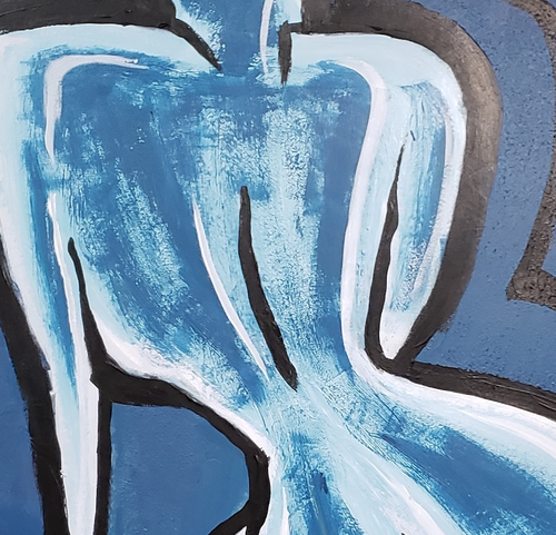 “The Blue Muse” By Luc Alain, Acrylic on Canvas