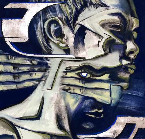 “Untitled 2” by Nathan Hemi, Pastel & Charcoal on Paper