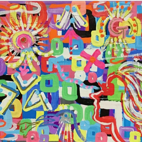 Place Time Thoughts Future Life World By Kiyoshi Kujiraoka, Mixed Media On Canvas