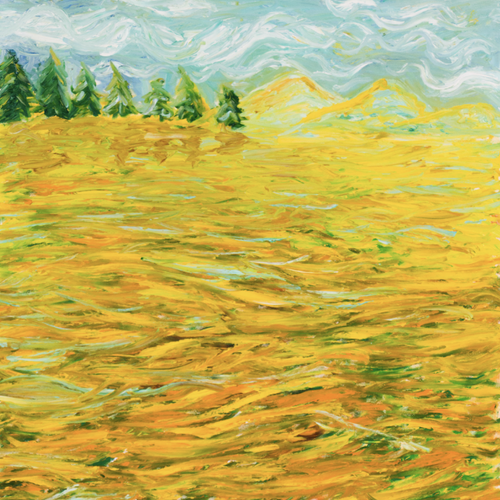 Summer Grass by Derly Bellini, Oil on Canvas