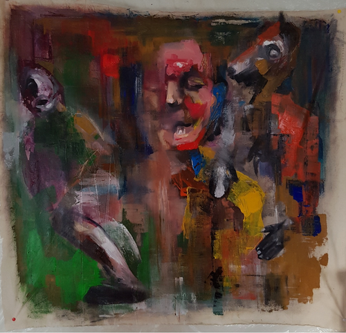 Dehumanization by Chris Vasileiadis, Mixed Media on Canvas