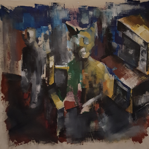 Humanity's by Chris Vasileiadis, Mixed Media on Canvas