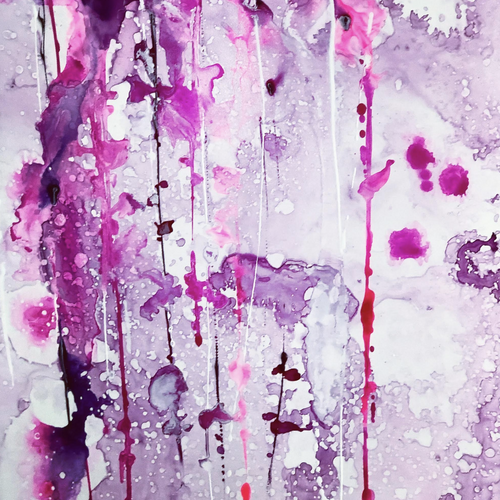 Purple Haze by William Witenberg, Watercolor on Paper (Framed)