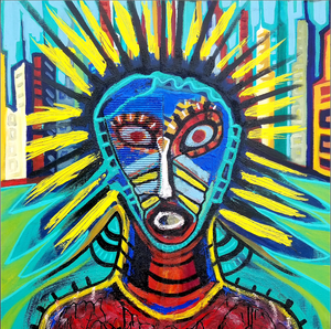 The Warrior by Julio Sanchez, Mixed Media on Canvas