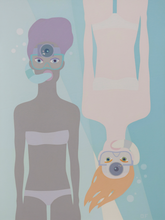 Girls Exploring The Underwater World by Olga Feshina, Acrylic on Canvas