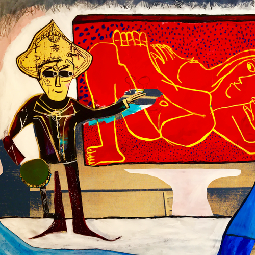 Eumelanin by DL, Mixed Media on Canvas