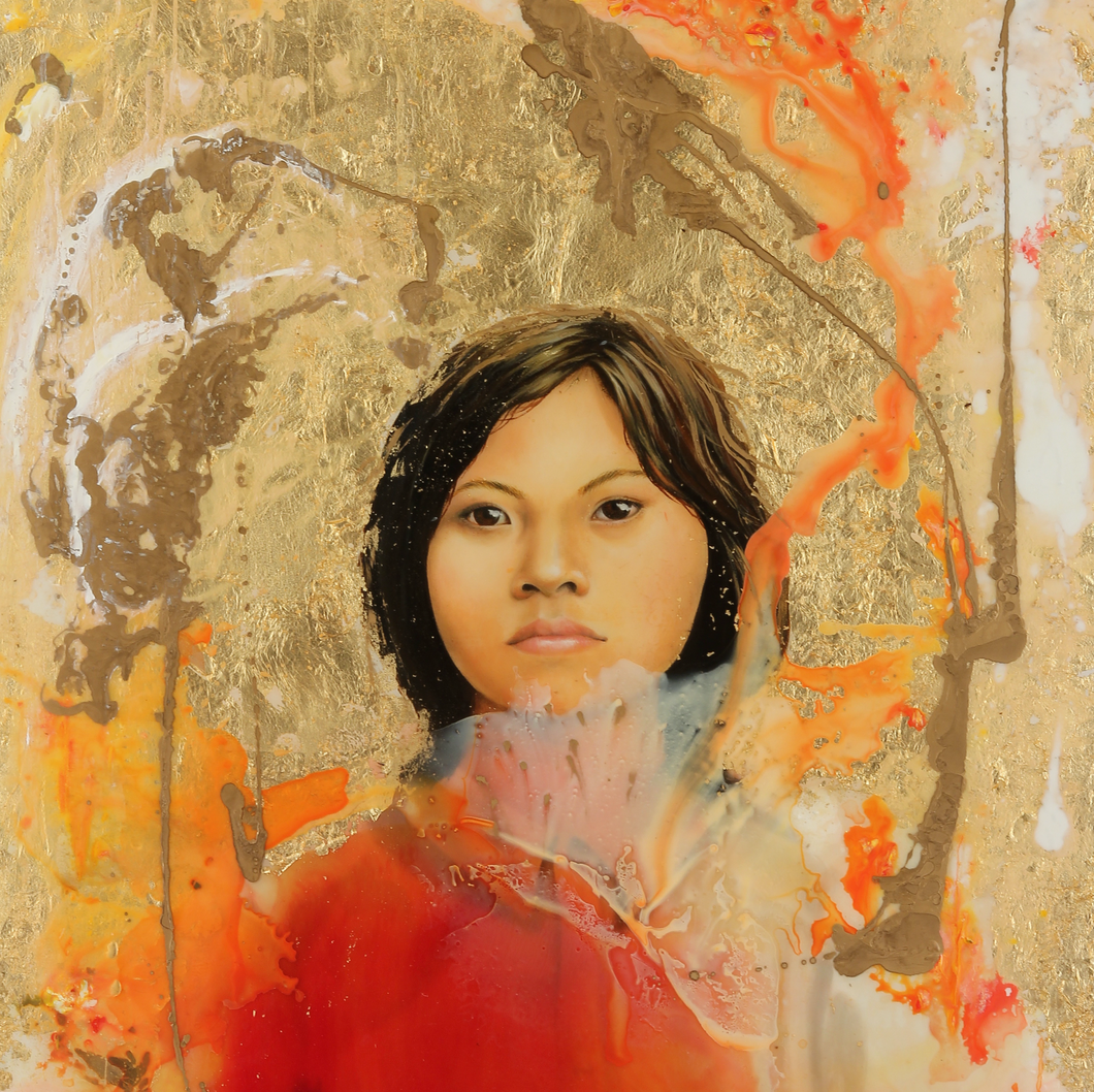 I Am Not Afraid by Thuy Linh Bennett Kang, Mixed Media on Canvas