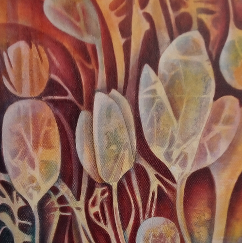 Abstract Tulip by Sinéad Vaughan-Tompson, Acrylic on Paper