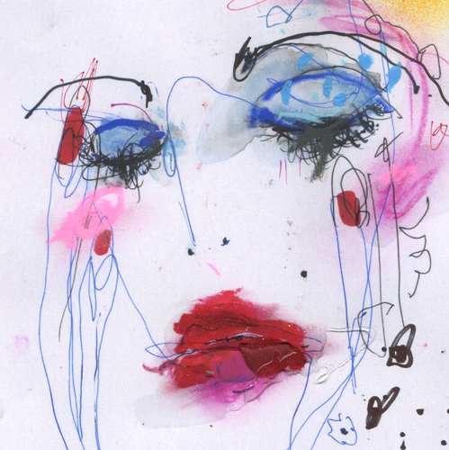 In Blue #2 by Rebecca Russo, Drawing on Paper Print