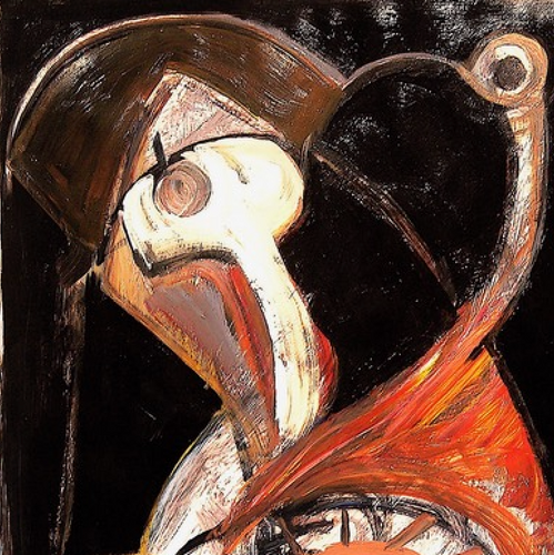 Head by Liam Roberts, Acrylic on Paper