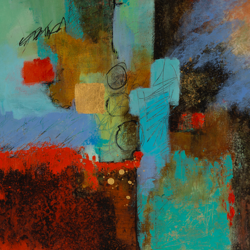Between and Beyond by Amy Hutto, Acrylic and Genuine Gold Leaf